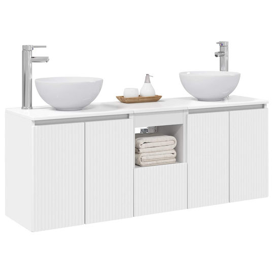vidaXL Πάγκος χωρίς Νιπτήρα Μ49.5xΒ35xΥ63cm Λευκό