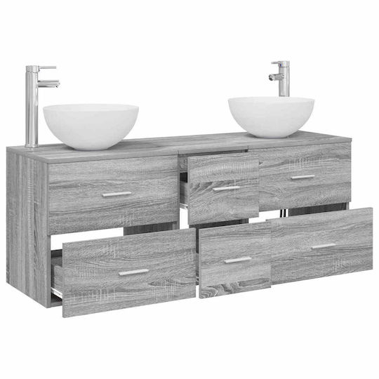 vidaXL Πάγκος χωρίς Νιπτήρα Μ49.5xΒ35xΥ63cm Γκρι Sonoma
