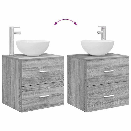 vidaXL Πάγκος χωρίς Νιπτήρα Μ49.5xΒ35xΥ63cm Γκρι Sonoma