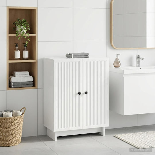 vidaXL Ντουλάπι Μπάνιου 59.5x31x80cm Λευκό