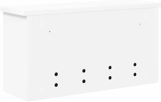 vidaXL Κρεμάστρα Τοίχου Ξύλινη Λευκή 50x26x16cm