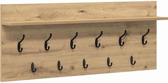 vidaXL Κρεμάστρα Τοίχου Ξύλινη Μπεζ 100x12x40cm