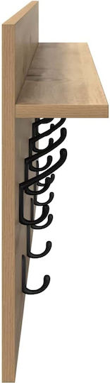 vidaXL Κρεμάστρα Τοίχου Ξύλινη Μπεζ 100x12x40cm