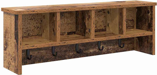 vidaXL Κρεμάστρα Τοίχου Ξύλινη Καφέ 75x26x16cm