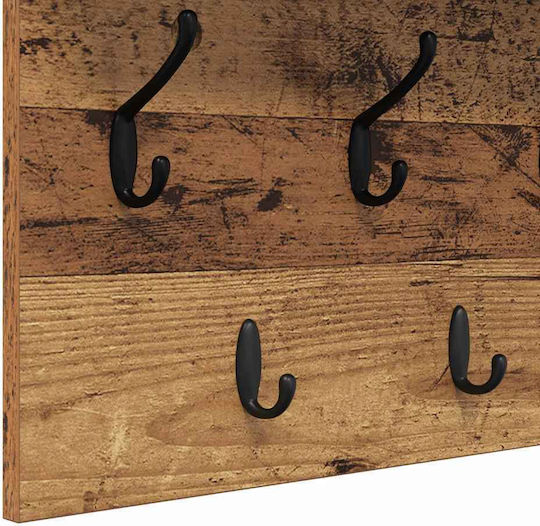 vidaXL Agățătoare de Perete Lemnoasă 80x12x40cm 1buc
