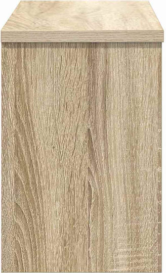 vidaXL Κρεμάστρα Τοίχου Ξύλινη 3 Θέσεων Μπεζ 50x30x20cm