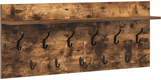 vidaXL Κρεμάστρα Τοίχου Ξύλινη Καφέ 100x12x40cm