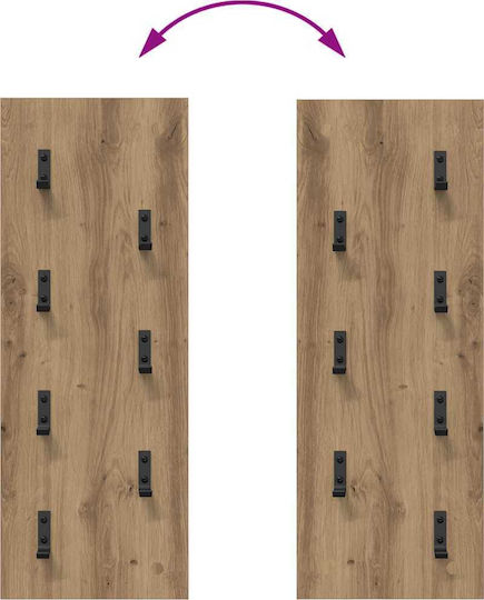 vidaXL Κρεμάστρα Τοίχου Ξύλινη Καφέ 30x1.5cm