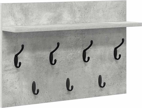 vidaXL Κρεμάστρα Τοίχου Ξύλινη Γκρι 60x12x40cm