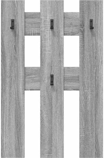 vidaXL Wall Hanger Wooden Gray 65x3cm