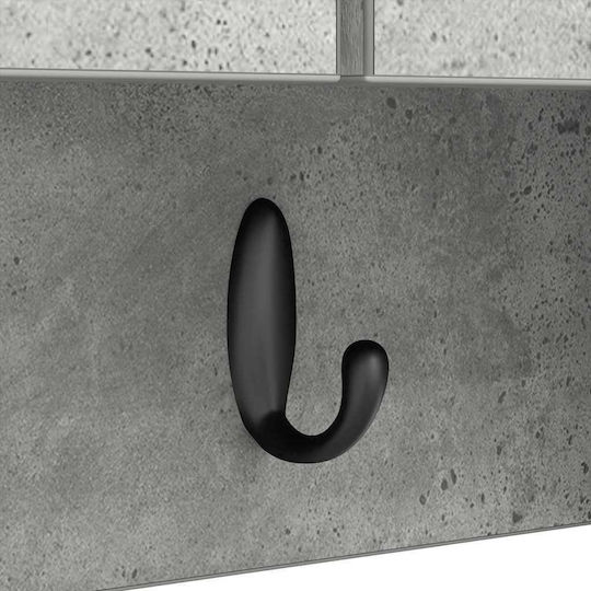 vidaXL Wooden Wall Hanger Gray 80x30x20cm 1pc