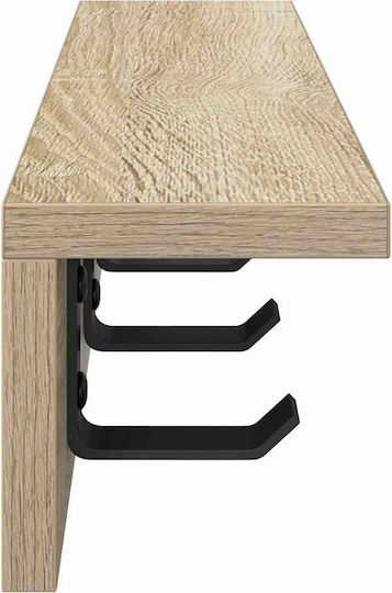 vidaXL Κρεμάστρα Τοίχου Ξύλινη Καφέ 40x10.5x10.5cm