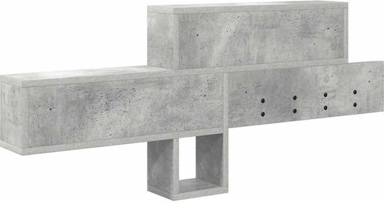 vidaXL Wooden Wall Hanger Gray 100x12cm 1pc