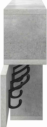 vidaXL Wooden Wall Hanger Gray 100x12cm 1pc