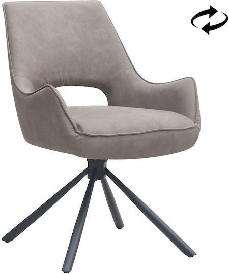 Πολυθρόνες Τραπεζαρίας Alessia 58x66x85εκ. 2τμχ Elephant Grey