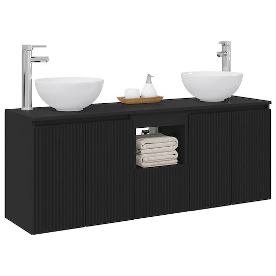 vidaXL Πάγκος χωρίς Νιπτήρα Μ49.5xΒ35xΥ63cm Μαύρο