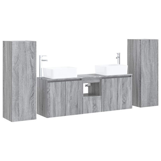 vidaXL Πάγκος χωρίς Νιπτήρα Μ33xΒ34.5xΥ100cm Γκρι Sonoma