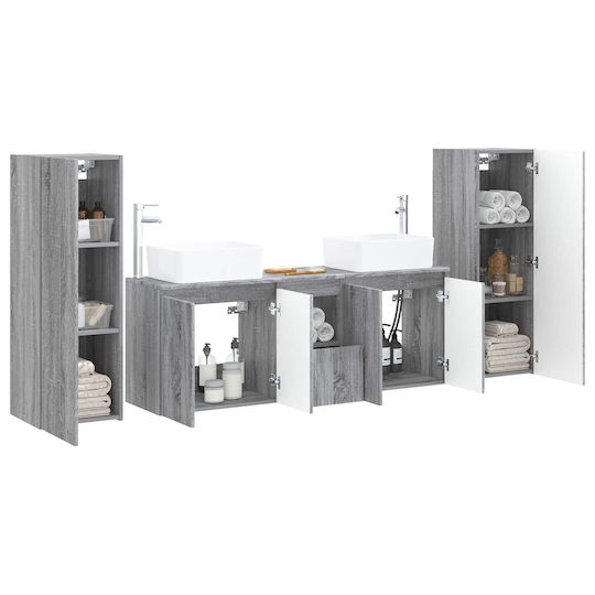 vidaXL Πάγκος χωρίς Νιπτήρα Μ33xΒ34.5xΥ100cm Γκρι Sonoma