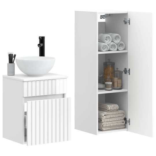 vidaXL Πάγκος χωρίς Νιπτήρα Μ33xΒ34.5xΥ100cm Λευκό