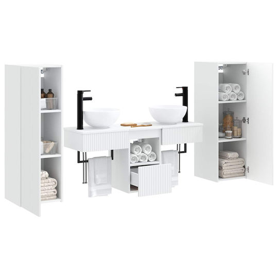 vidaXL Πάγκος χωρίς Νιπτήρα Μ33xΒ34.5xΥ100cm Λευκό