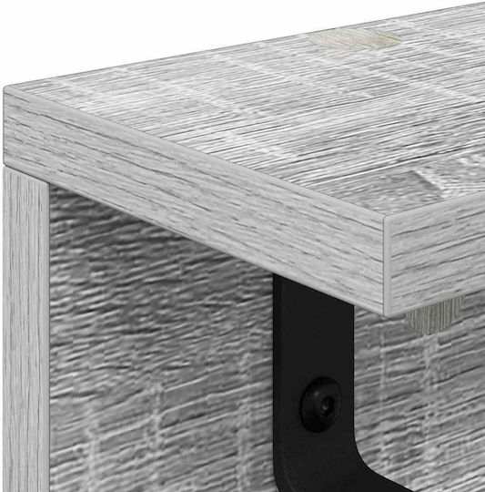vidaXL Κρεμάστρα Τοίχου Ξύλινη Γκρι 60x10.5x10.5cm
