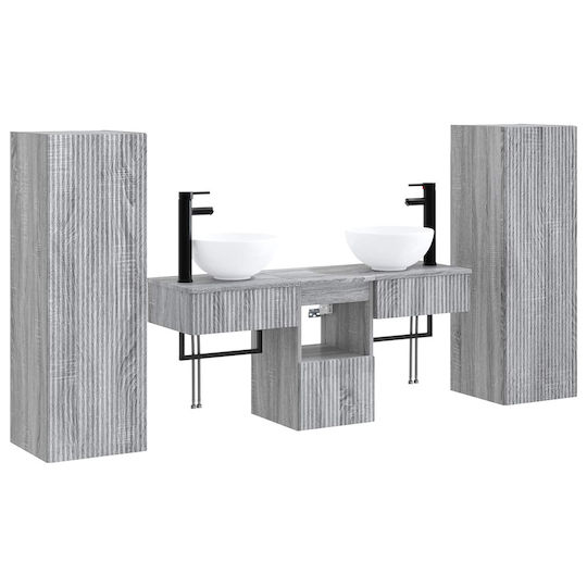 vidaXL Πάγκος χωρίς Νιπτήρα Μ33xΒ34.5xΥ100cm Γκρι Sonoma