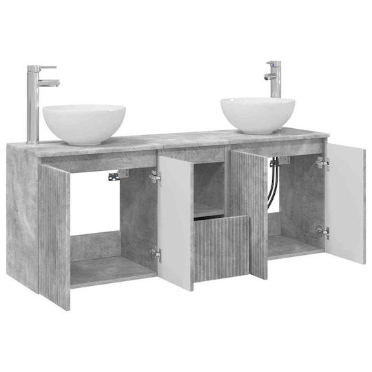 vidaXL Vanity Unit with Sink W49.5xD35xH63cm Grey