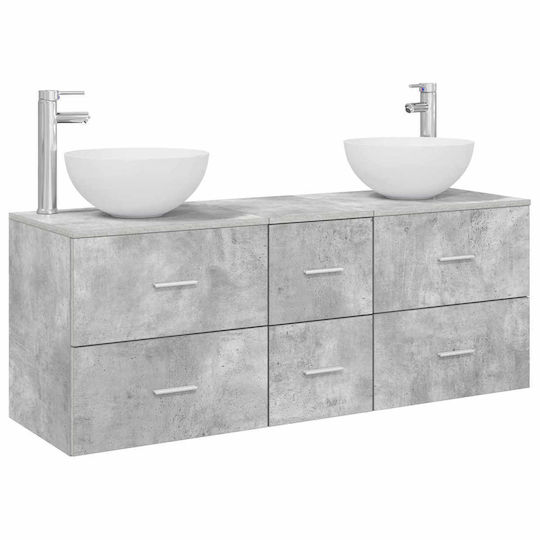 vidaXL Vanity Unit With Sink W49.5xD35xH63cm Grey
