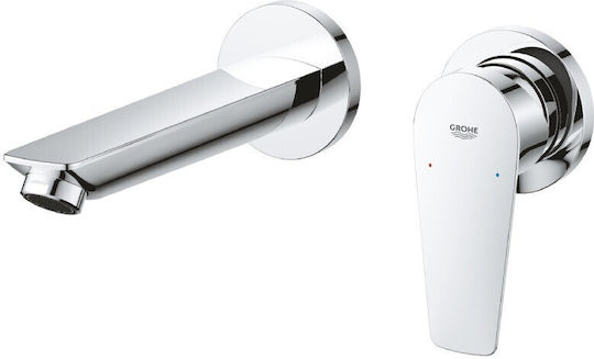 Grohe Bauedge Built-in Mixer & Spout Set for for Bathroom Sink 1 Exit Silver