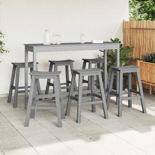 Set Bar Exterior 6 Piese Gri Deschis