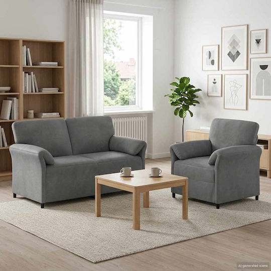 Wohnzimmermöbel-Set 2-Sitzer & Sessel