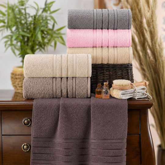 Rebeka Home Πετσέτα Προσώπου 50x85εκ. Ecru Βάρους 400gr/m²