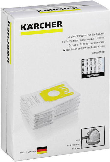 Karcher Торби за прахосмукачка 5бр Съвместима с прахосмукачка Karcher