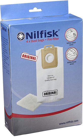 Nilfisk SELECT 4 Staubsaugerbeutel 4Stück Kompatibel mit Staubsauger Nilfisk