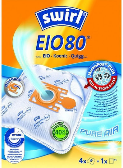 Swirl EIO 80 Plus Sac Aspirator 4buc Universal