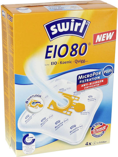 Swirl EIO 80 Plus Sac Aspirator 4buc Universal