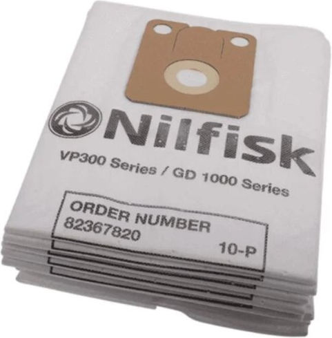 Nilfisk Σακούλες Σκούπας 10τμχ Συμβατή με Σκούπα Nilfisk