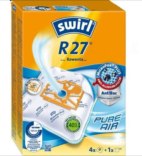 Swirl R27 Vacuum Cleaner Bags 4pcs Compatible with Vacuum Cleaner Rowenta