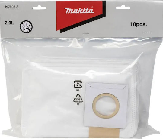 Makita Σακούλες Σκούπας 10τμχ Συμβατή με Σκούπα Makita