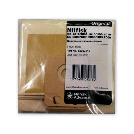 Nilfisk Vacuum Cleaner Bags 5 Pieces Compatible with Nilfisk Vacuum Cleaner