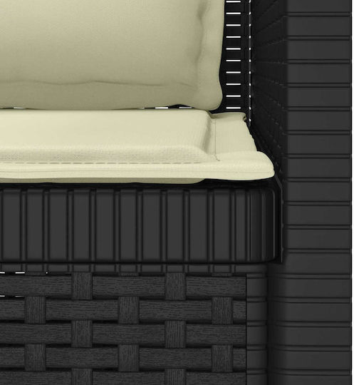 Outdoor Rattan Armchair Anthracite With Cushion 68x62cm
