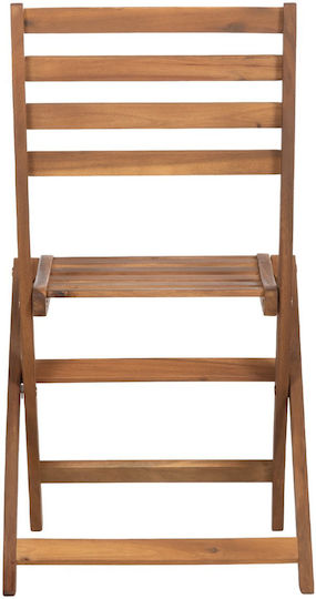 Outdoor Wooden Chair Muyen Natural 2 Pieces 45x54x85 cm