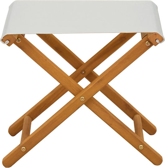 Outdoor Wooden Chair Cream With Cushion 2 Pieces 41x42x36.5cm