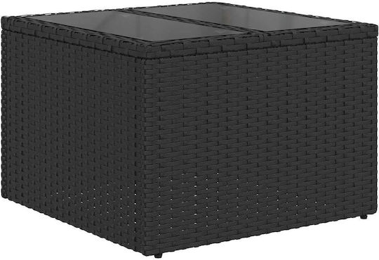 Set Camera De Zi Exterior 6 Piese Negru Cu Perne