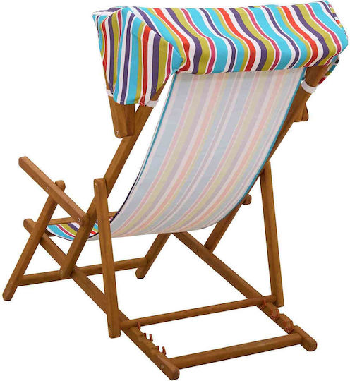 Scaun De Exterior Din Lemn Multicolor Cu Pernă 2 Buc 67.5x113x103 Cm