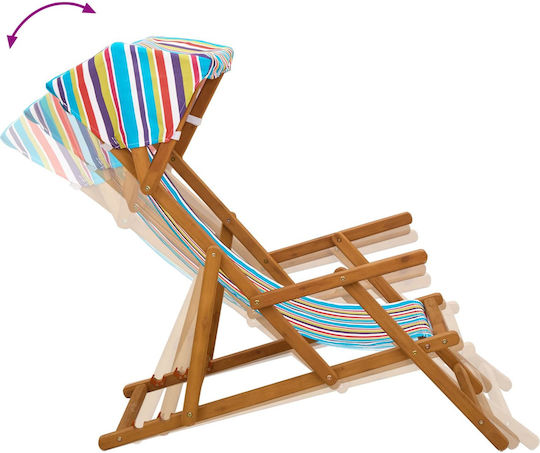 Scaun De Exterior Din Lemn Multicolor Cu Pernă 2 Buc 67.5x113x103 Cm