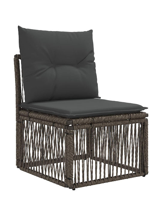 Three-Seater Outdoor Rattan Sofa With Cushions 62x62x70cm
