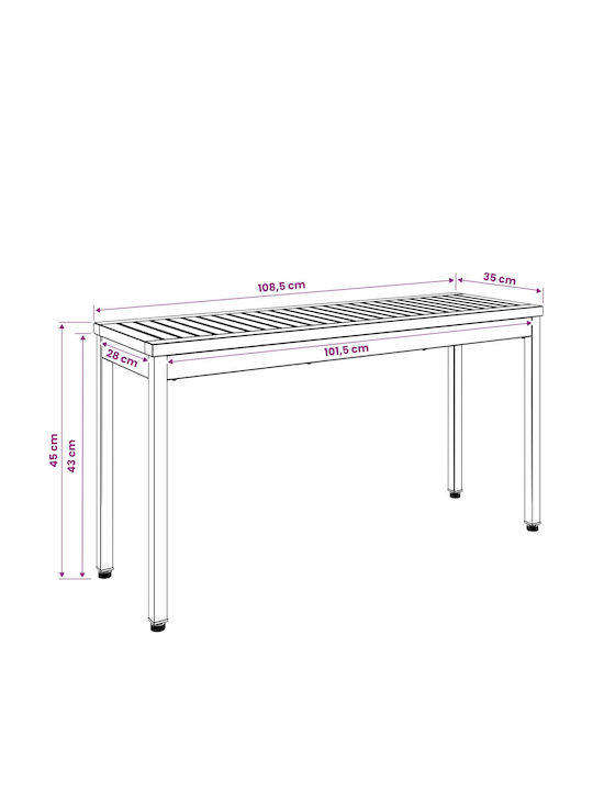 Outdoor Wooden Bench 108.5x35x45cm