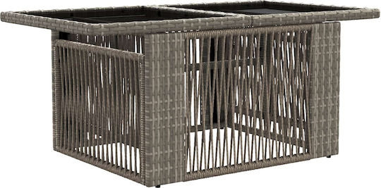 Set Cameră De Zi Exterior 7 Piese Gri Cu Perne