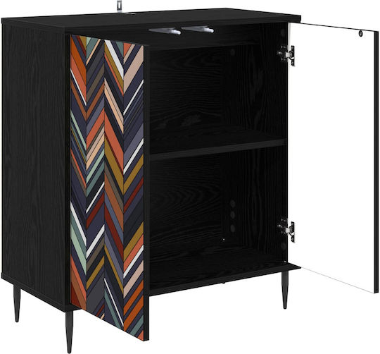 Ommen Sideboard Holz Schwarze Eiche 69x33x76cm